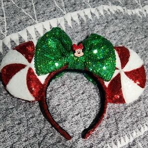 Festive Sequin Minnie Mouse Ears Headband